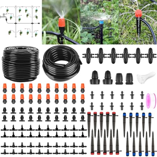 200FT+40FT Drip Irrigation System, Garden Watering System - style: Style 1