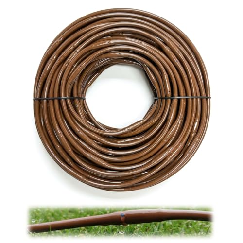 100FT 1/4" Irrigation Dripline Tubing with 6" Emitter Spacing for Gardens