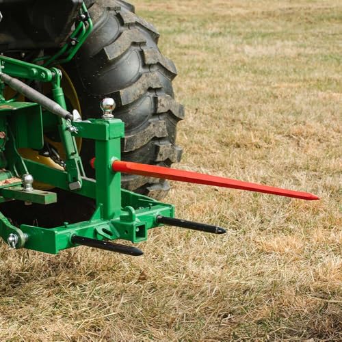 Titan Attachments 3 Point Gooseneck Tractor Trailer Hitch (Charcoal, Frame + 39" Spear) - color: Charcoal, size: 39" Spear