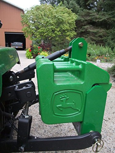 Category 0, 3 Point Hitch Receiver Drawbar with Suitcase Weight Bracket Kit - Green - color: Green