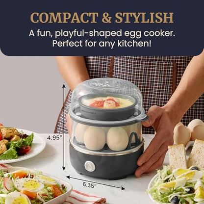 Elite Gourmet EGC1215B Easy Egg Cooker, Two-Tiered, 14-Egg, Black - color: Black, size: 14-Egg
