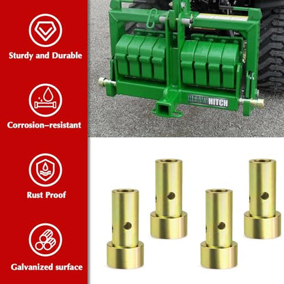 Quick Hitch Adapter Bushings Kits Compatible with Category I 3-Point Tractors Quick Hitch System Replace TK95029 2 Sets - size: 2 Sets