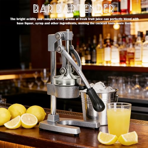Cast Iron Juicer Hand Press Heavy Duty, Orange Juicer - color: Gray