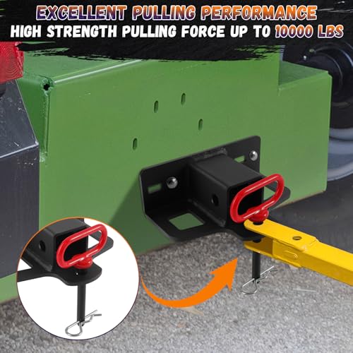Zero Turn Lawn Mower Hitch with 2" Receiver,Heavy Duty 6mm Thick Hitch - size: Tow Hitch with 2" Receiver