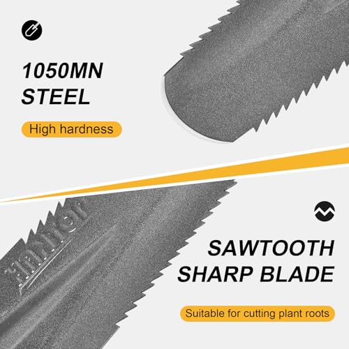 Drain Spade Garden Digging Shovel Root Saw Spades for Digging, 44 inches - style: Contemporary