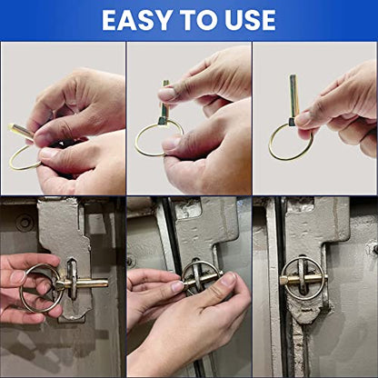 30 Pcs of Lynch Pin Assortment Kit, Tractors Pins and Clips, - size: Assorted (3/16"-7/16")
