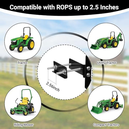 ROPS Long Handle Tool Holder for Tractors, Zero Turn Mowers & UTV, 2 Pack - size: S