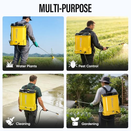 Battery Powered Backpack Sprayer with Auto Mixer,2 Batterie,120PSI Sprayer