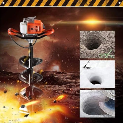 62CC Auger Post Hole Digger Gas Powered 2-Stroke Earth Auger