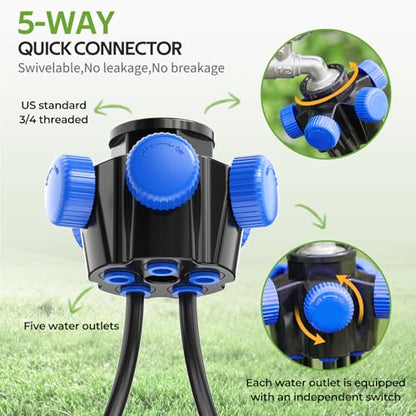HIRALIY 50FT Drip Irrigation Kit for Small Gardens - size: 50FT