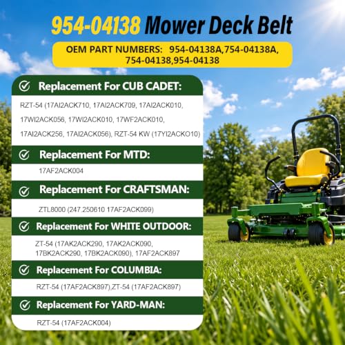 954-04138 Deck Belt 143" x 0.66" Replacement for Cub Cadet - size: 954-04138