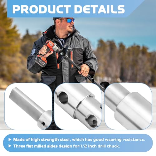 Two Stage Auger Adapter fit for 1/2" Hand Drills and 3/4 & 7/8 ID Augers