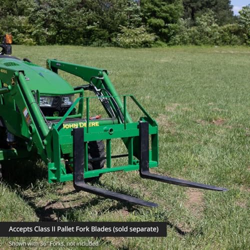 Titan Attachments 46" Fork Frame Attachment, Rate 4,500 LB, Fits John Deere Loaders