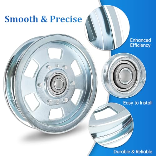 UP2WIN 033-8000-00 Flat Idler Pulley Fit for 48" 54" 60" 72" Lawnmower Deck, 033-7201-00 Idler Pulley Compatible with Bad Boy ZT Elite MZ Outlaw Series Mowers, Replace 033-7201-25 033-2000-00, 2 Pack - size: 033-8000-00_2pc