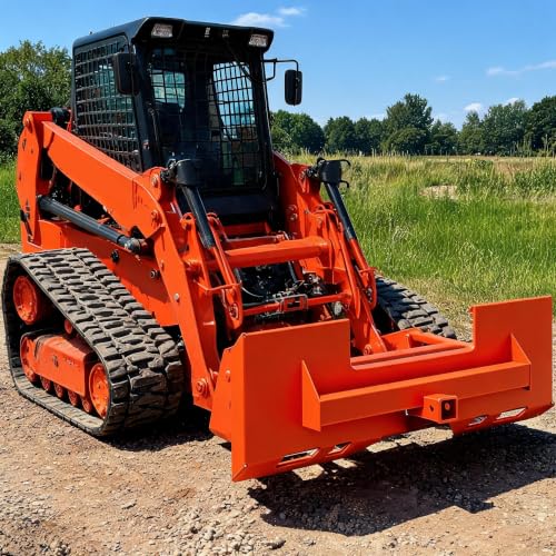 Garvee 1/4" Skid Steer Mount Plate w/ 2" Removable Trailer Hitch Receiver - color: Orange