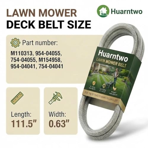 M154958 Deck Belt 5/8" x 111.4" for John Deere 48" - size: M154958