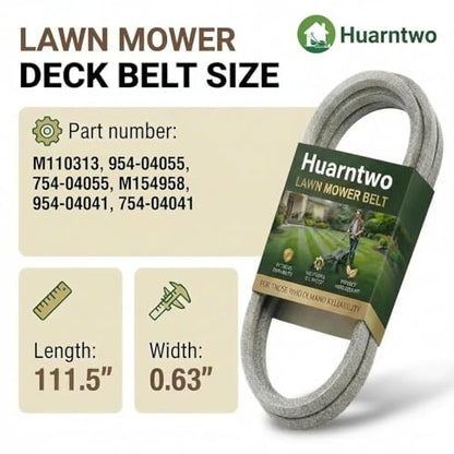 M154958 Deck Belt 5/8" x 111.4" for John Deere 48" - size: M154958