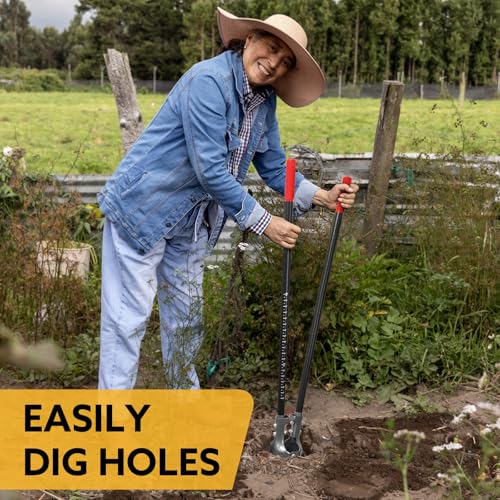 Heavy Duty Post Hole Digger Manual Fence Post Diggers 58 inches