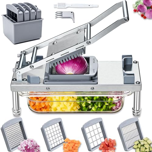 Vegetable Chopper Veggie Cutter Onion Food Potato Tomato Dicer With Blade - color: 4 Blade