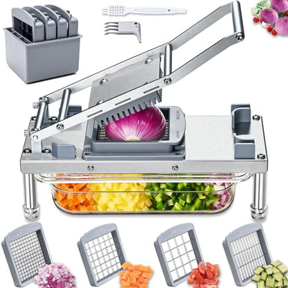 Vegetable Chopper Veggie Cutter Onion Food Potato Tomato Dicer With Blade - color: 4 Blade