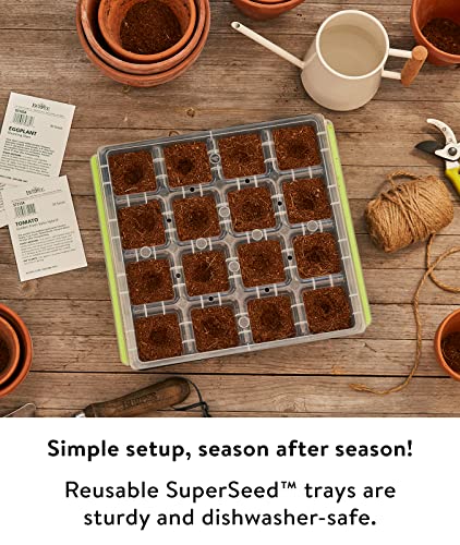 Burpee SuperSeed 16 XL Cell Reusable Seed Starting Tray for Seedlings - size: 16 Cells