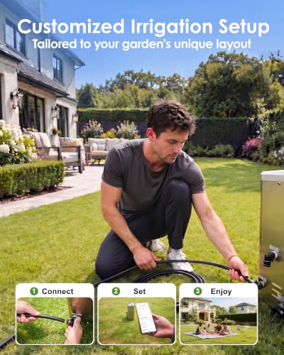 Smart Irrigation System App Remote Control 100W Custom Schedule Dual Zone - size: DPW-100W