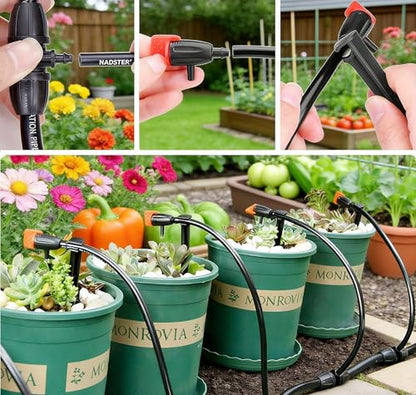 1/4" Drip Irrigation Dripper for Garden Plants Irrigation System,30 Pack - color: 30pcs Adjustable Drippers