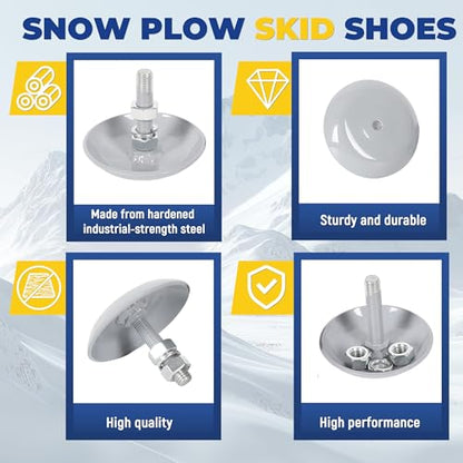HECASA Snow Plow Blades Heavy-Duty Snow Plow Skid Compatible with Ranger