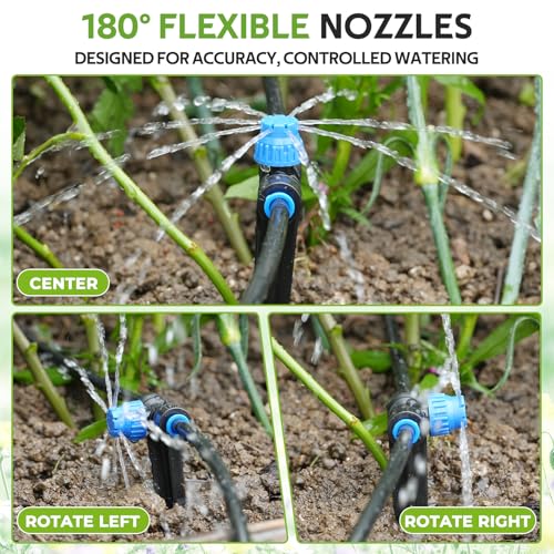 HIRALIY 80ft Push-to-Connect Drip Irrigation Kit