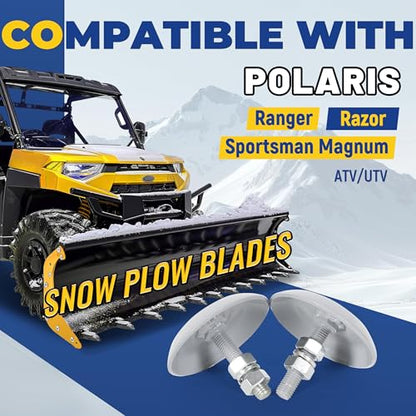 HECASA Snow Plow Blades Heavy-Duty Snow Plow Skid Compatible with Ranger
