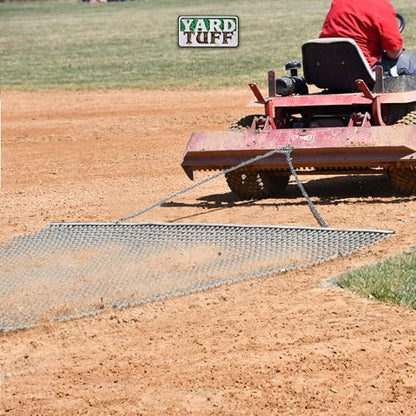 Yard Tuff YTF-68TBDM ATV/UTV 6' x 8' Zinc Plated Field Surface Leveling Drag Mat - size: 6' x 8'