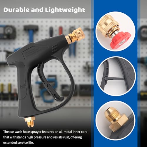 2026 New Short Pressure Washer Gun Kit,M22-14 Thread Car Wash Gun