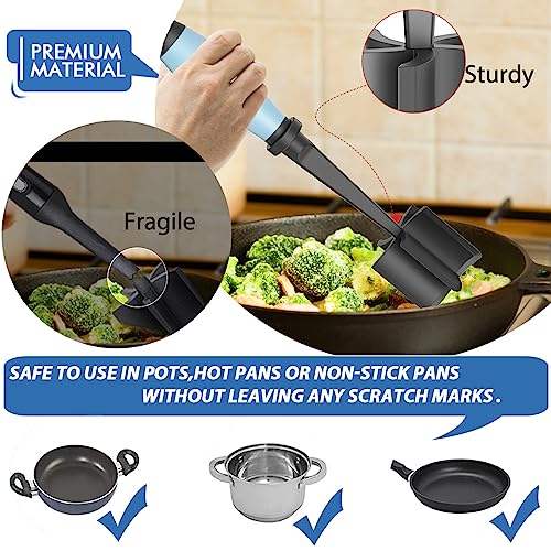 2Pack Meat Chopper Hamburger Masher Ground Beef Smasher Utensil Mix Tool - color: 2 Pack-Aqua