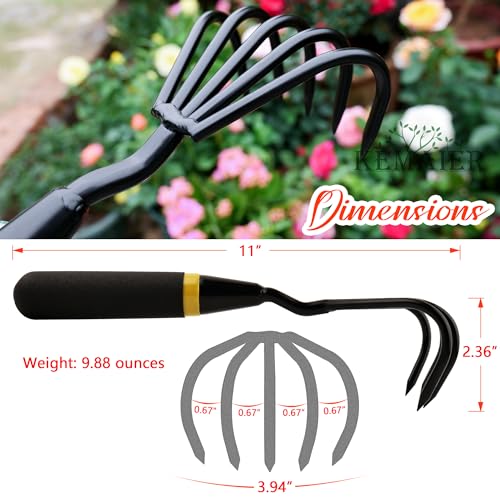 Kemaier 5-Piece Garden Tool Set, Heavy-Duty Stainless Steel Premium Tools