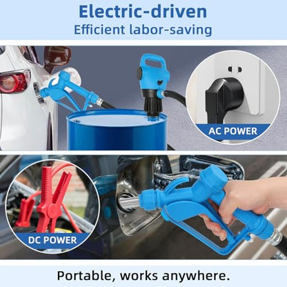 Electric Drum Barrel Pump, 55 Gallon Drum Pump Electric, 12V DC/120V AC