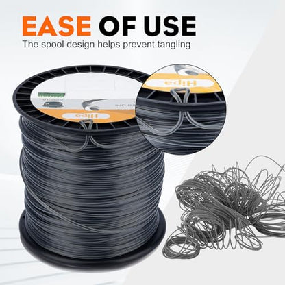 Hipa 3 Pound 095 Round Trimmer Line Heavy Duty 2.4 mm/.095" for Echo SRM225 SRM210 SRM230 Sthil FS38 FS55R FS80 FS85 Husquavarna 128ld 223l Troybilt TB22 Brushcutter Electric String Trimmers - size: 3 pound 095''