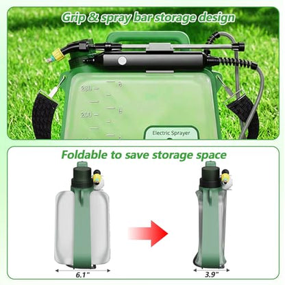 2 Gallon Battery Powered Garden Sprayer,2025 Upgraded Electric Garden Sprayer with 3 Mist Nozzles,Adjustable Shoulder Strap & Retractable Wand,Electric Spray Bottle,Battery for Lawn,Yard - style: Original Version