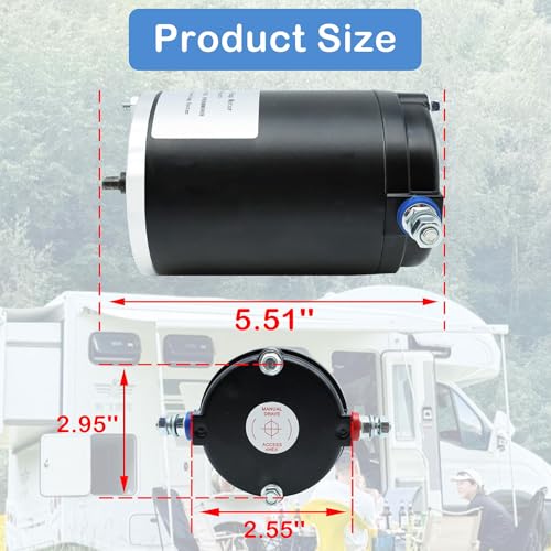 Bi-rotational Hydraulic Pump Motor Slide Out Replacement Pump Motor 167567 Fit for Lippert Components Leveling System,Replace 414018, 414849, F000MM0809