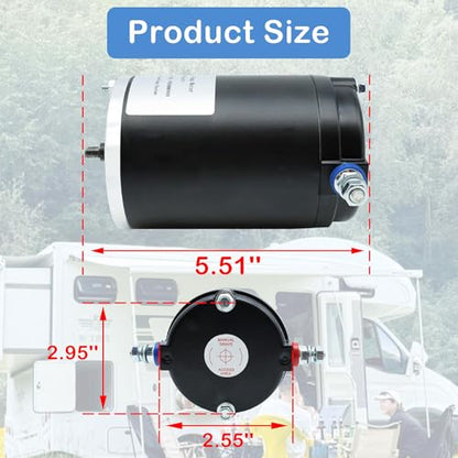 Bi-rotational Hydraulic Pump Motor Slide Out Replacement Pump Motor 167567 Fit for Lippert Components Leveling System,Replace 414018, 414849, F000MM0809