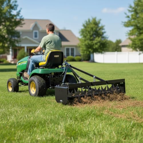 31 in Tow Behind Spike Aerator, 500LBS Max Weight Tray
