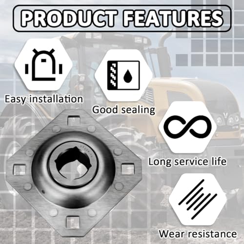ST208-1N Disc Harrow Bearing 1" Square Flange for Farm Equipment