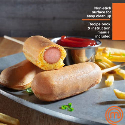 MasterChef Corn Dog Maker w 50 Skewers- Electric Nonstick Kitchen Baker