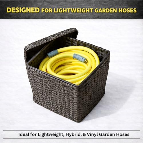 Garden Hose Reel Cart, Heavy Duty Hose Reel with Wheels, Outdoor Water Hose Reel for Backyard, Garden, or Lawn, Metal Hose Carts (200ft Lightweight Hose Capacity) - size: 200ft Lightweight Hose Capacity