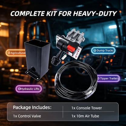 PTO Switch Control Valve Dump Pump for Dump Truck Tipper with Console Tower 10m Air Tube