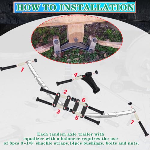 Trailer Axle Equalizer 312L Shackle Kit For 3500lb to 5200lb Axle - size: Equalizer 3-1/8" Shackle Kit