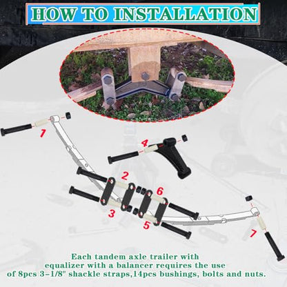 Trailer Axle Equalizer 312L Shackle Kit For 3500lb to 5200lb Axle - size: Equalizer 3-1/8" Shackle Kit