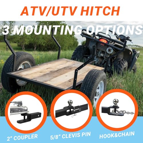 ATV/UTV Trailer Hitch with 2 Inch Ball, Fits 2 Inch Receiver - size: 2" Shank -2" Ball