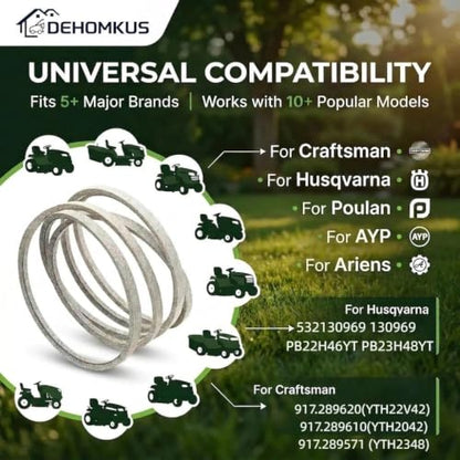 532130969 Drive Belt 1/2" x 92.5" for 42" Deck Mowers - size: 1/2" x 92.5"