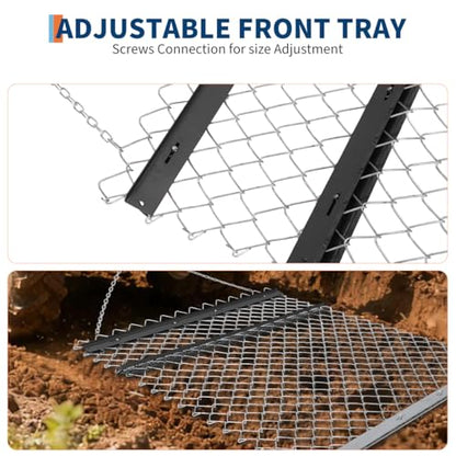 ATV Drag Harrow UTV Tractor Attachment Chain Rake for Driveway Farm Garden
