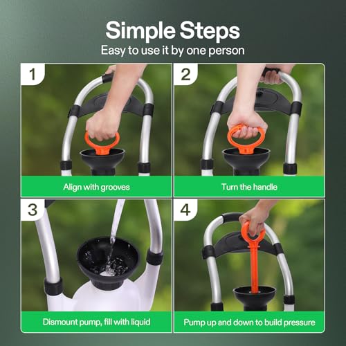 VIVOSUN 3.2 Gallon Lawn and Garden Wheeled Pump Compression Sprayer - size: 1.35 Gallon/5L